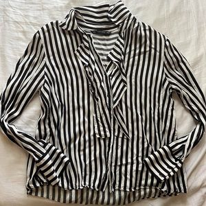 Zara basic collection striped blouse